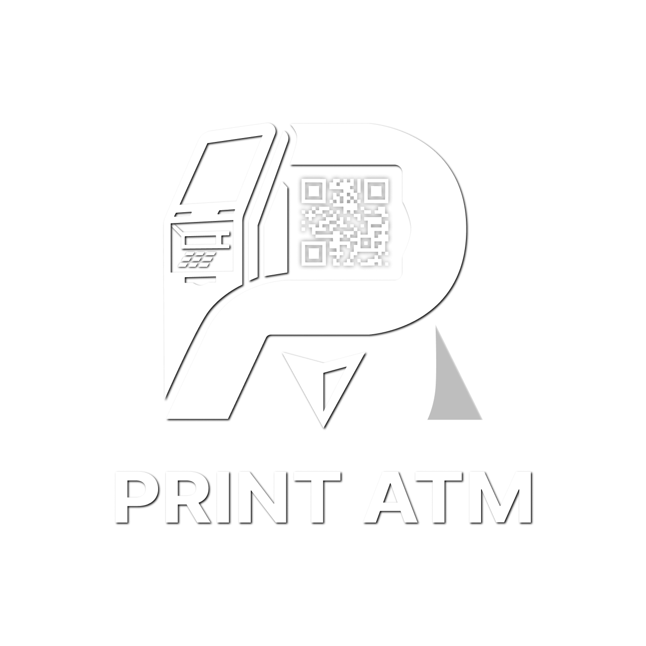 Print ATM Logo - White